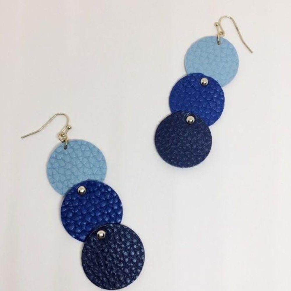 NWOT Handmade Leather Drop Earrings